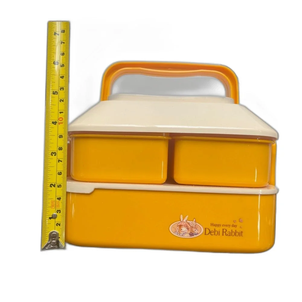 CUTE Bento Box - Bobby Rabbit Happy Every Day Lunch Box with Handles